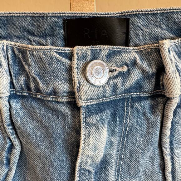 RtA Mano High Waisted Tuck Shorts Pink Size 27 NWT Vintage Westcoast - Picture 4 of 9